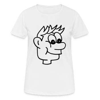 Comic Boy Face - Women's Breathable T-Shirt - white - Front - AI Model Female 172 dark (172cm)