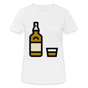 Bouteille de Whisky, bouteille de whisky - T-shirt respirant Femme - blanc - Devant - AI Model Female 172 dark (172cm)