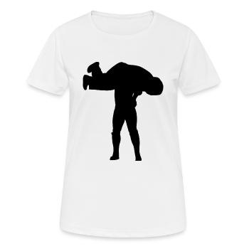 Catcher Ringer Wrestler Wrestling Catchen Sport - Frauen T-Shirt atmungsaktiv - Weiß - Vorne - AI Model Female 172 dark (172cm)