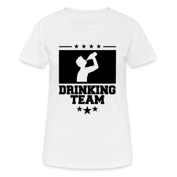 wappen cool logo text alkohol bier sau - Frauen T-Shirt atmungsaktiv - Weiß - Vorne - AI Model Female 172 dark (172cm)