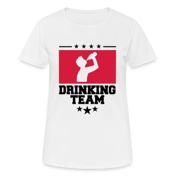 wappen cool logo text alkohol bier sau - Frauen T-Shirt atmungsaktiv - Weiß - Vorne - AI Model Female 172 dark (172cm)