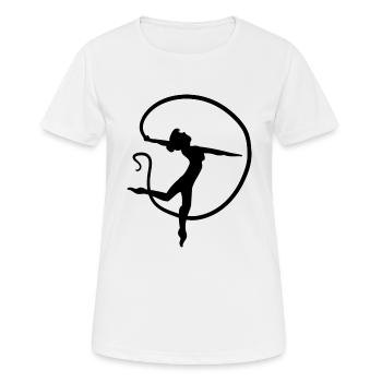 Gymnastique Gymnastique Acrobatie Gymnastique Sport - T-shirt respirant Femme - blanc - Devant - AI Model Female 172 dark (172cm)