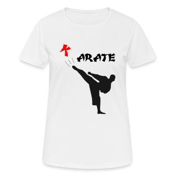 Karate - Frauen T-Shirt atmungsaktiv - Weiß - Vorne - AI Model Female 172 dark (172cm)