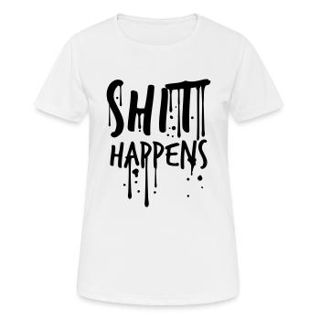 déposer graffiti couleur klex spray merde arrive des - T-shirt respirant Femme - blanc - Devant - AI Model Female 172 dark (172cm)