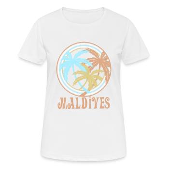 Malediven - Frauen T-Shirt atmungsaktiv - Weiß - Vorne - AI Model Female 172 dark (172cm)