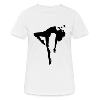 taenzer_5 - Frauen T-Shirt atmungsaktiv - Weiß - Vorne - AI Model Female 172 dark (172cm)