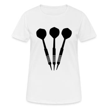 dart,dartscheibe,180,triple,dartpfeil,verein,steel - Frauen T-Shirt atmungsaktiv - Weiß - Vorne - AI Model Female 172 dark (172cm)