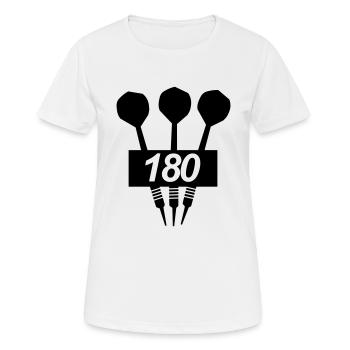 dart,dartscheibe,180,triple,dartpfeil,verein,steel - Frauen T-Shirt atmungsaktiv - Weiß - Vorne - AI Model Female 172 dark (172cm)