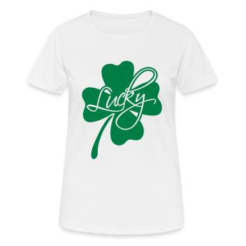 Lucky Shamrock - Women's Breathable T-Shirt - white - Front - AI Model Female 172 dark (172cm)