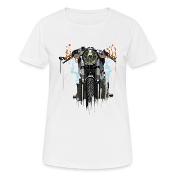 Moto - T-shirt respirant Femme - blanc - Devant - AI Model Female 172 dark (172cm)