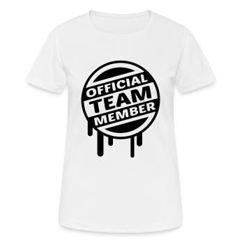official_team_member_1_f1 - Women's Breathable T-Shirt - white - Front - AI Model Female 172 dark (172cm)