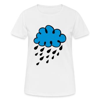 Cloud rain drop - Women's Breathable T-Shirt - white - Front - AI Model Female 172 dark (172cm)