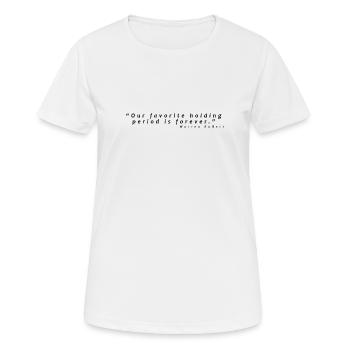 Warren Buffett Quotes! Gift. gift idea - Women's Breathable T-Shirt - white - Front - AI Model Female 172 dark (172cm)
