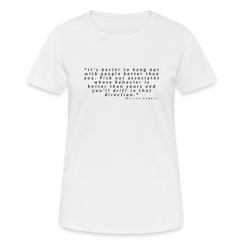 Warren Buffett Quotes! Gift. gift idea - Women's Breathable T-Shirt - white - Front - AI Model Female 172 dark (172cm)