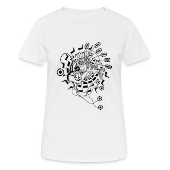 Abyssal Zone - Frauen T-Shirt atmungsaktiv - Weiß - Vorne - AI Model Female 172 dark (172cm)