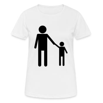 vater_u_sohn - Frauen T-Shirt atmungsaktiv - Weiß - Vorne - AI Model Female 172 dark (172cm)