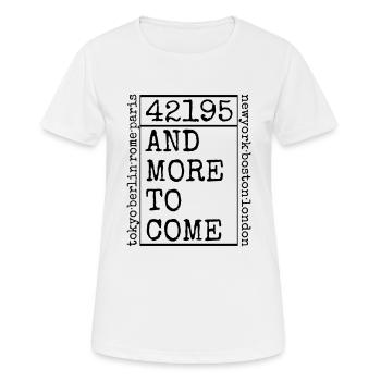 marathon - Frauen T-Shirt atmungsaktiv - Weiß - Vorne - AI Model Female 172 dark (172cm)