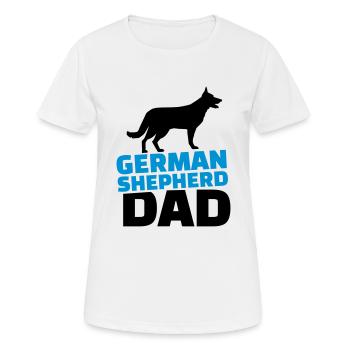 German shepherd Dad - T-shirt respirant Femme - blanc - Devant - AI Model Female 172 dark (172cm)