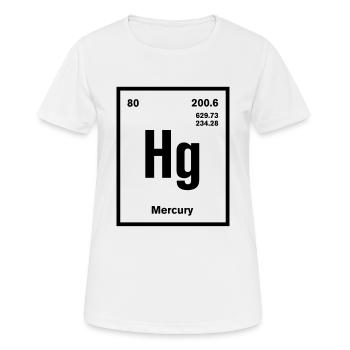 Quecksilber Element im Periodensystem - Frauen T-Shirt atmungsaktiv - Weiß - Vorne - AI Model Female 172 dark (172cm)