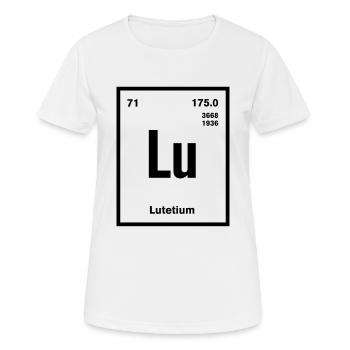 Lutetium Element im Periodensystem - Frauen T-Shirt atmungsaktiv - Weiß - Vorne - AI Model Female 172 dark (172cm)
