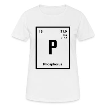 Phosphorus Element im Periodensystem - Frauen T-Shirt atmungsaktiv - Weiß - Vorne - AI Model Female 172 dark (172cm)