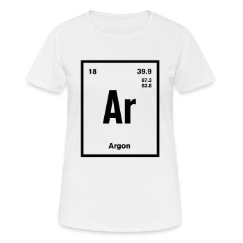 Argon Element im Periodensystem - Frauen T-Shirt atmungsaktiv - Weiß - Vorne - AI Model Female 172 dark (172cm)