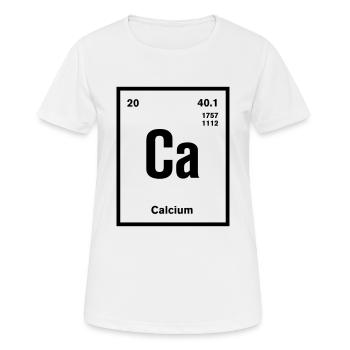 Calcium Element im Periodensystem - Frauen T-Shirt atmungsaktiv - Weiß - Vorne - AI Model Female 172 dark (172cm)