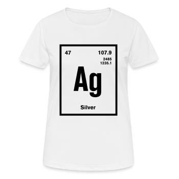 Silver Element im Periodensystem - Frauen T-Shirt atmungsaktiv - Weiß - Vorne - AI Model Female 172 dark (172cm)