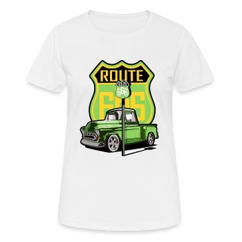 Route 666 - Women's Breathable T-Shirt - white - Front - AI Model Female 172 dark (172cm)