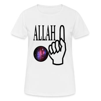 Gott gibt es Allah - Frauen T-Shirt atmungsaktiv - Weiß - Vorne - AI Model Female 172 dark (172cm)