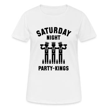 Saturday Night Party-Kings - Women's Breathable T-Shirt - white - Front - AI Model Female 172 dark (172cm)