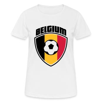 Belgique - T-shirt respirant Femme - blanc - Devant - AI Model Female 172 dark (172cm)