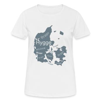 Dänemark Hygge Karte - Frauen T-Shirt atmungsaktiv - Weiß - Vorne - AI Model Female 172 dark (172cm)
