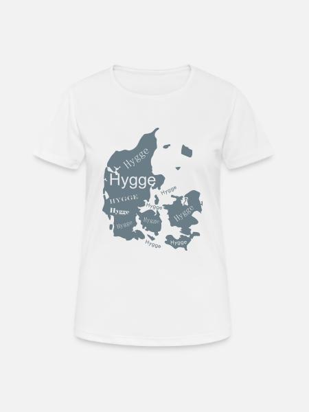 Denmark Hygge Map - Women's Breathable T-Shirt - white