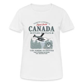 Canada - Aircraft - Frauen T-Shirt atmungsaktiv - Weiß - Vorne - AI Model Female 172 dark (172cm)