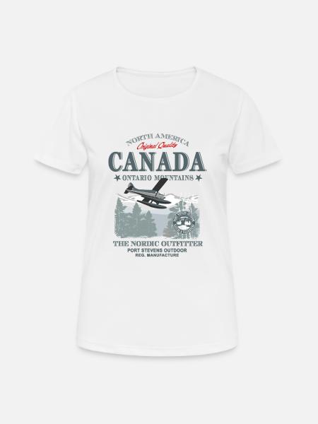 Canada - Aircraft - Frauen T-Shirt atmungsaktiv - Weiß