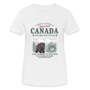 Canada - Grizzly Bear - Frauen T-Shirt atmungsaktiv - Weiß - Vorne - AI Model Female 172 dark (172cm)