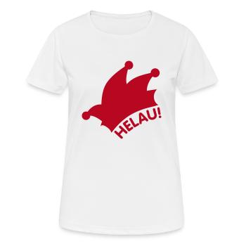 Helau / Alaaf / Fasching - Frauen T-Shirt atmungsaktiv - Weiß - Vorne - AI Model Female 172 dark (172cm)