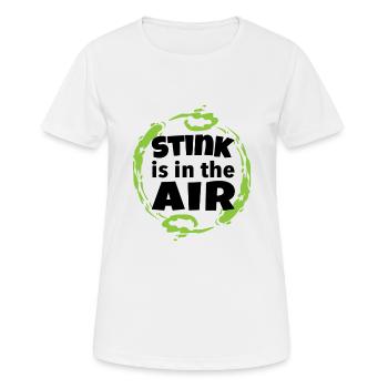 The stench is in the air - stink is in the air - Women's Breathable T-Shirt - white - Front - AI Model Female 172 dark (172cm)