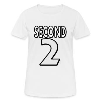 Deuxième chiffre 2, numéro 2 - T-shirt respirant Femme - blanc - Devant - AI Model Female 172 dark (172cm)