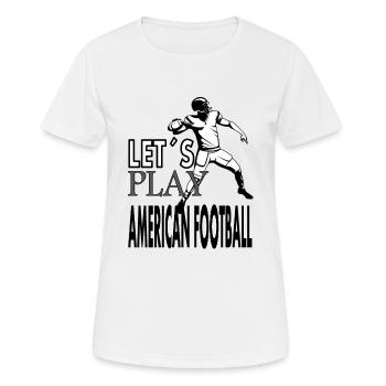 Football américain Football américain - T-shirt respirant Femme - blanc - Devant - AI Model Female 172 dark (172cm)