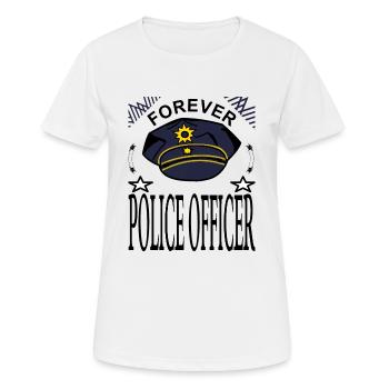 Polizist Polizei - Frauen T-Shirt atmungsaktiv - Weiß - Vorne - AI Model Female 172 dark (172cm)
