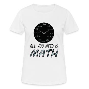 Mathématiques mathématiques - T-shirt respirant Femme - blanc - Devant - AI Model Female 172 dark (172cm)