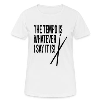 Le tempo est ce que je dis / baguettes - T-shirt respirant Femme - blanc - Devant - AI Model Female 172 dark (172cm)