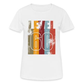 Level 60 birthday vintage - Women's Breathable T-Shirt - white - Front - AI Model Female 172 dark (172cm)