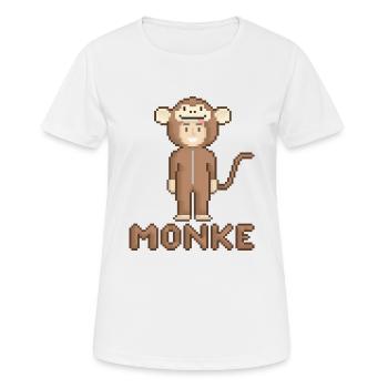 MONKE - Women's Breathable T-Shirt - white - Front - AI Model Female 172 dark (172cm)