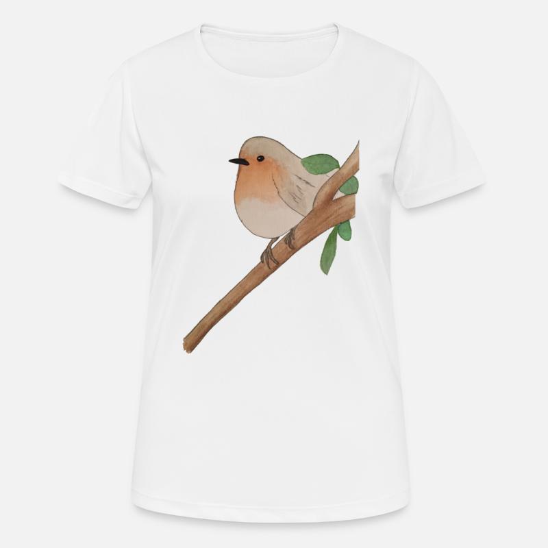 Robin - Women's Breathable T-Shirt - white
