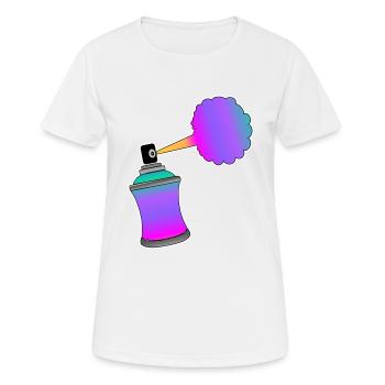 Graffiti en bombe aérosol - T-shirt respirant Femme - blanc - Devant - AI Model Female 172 dark (172cm)