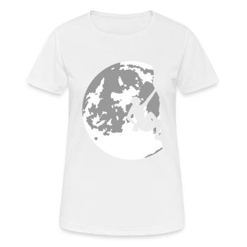 Vollmond und Klettern - Natur und Sport - Frauen T-Shirt atmungsaktiv - Weiß - Vorne - AI Model Female 172 dark (172cm)