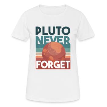 Pluto never Forget - Frauen T-Shirt atmungsaktiv - Weiß - Vorne - AI Model Female 172 dark (172cm)